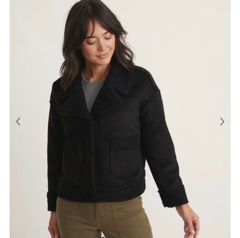 Marine Layer NWT Black Quebec Sherpa Jacket Size XL X-Large New